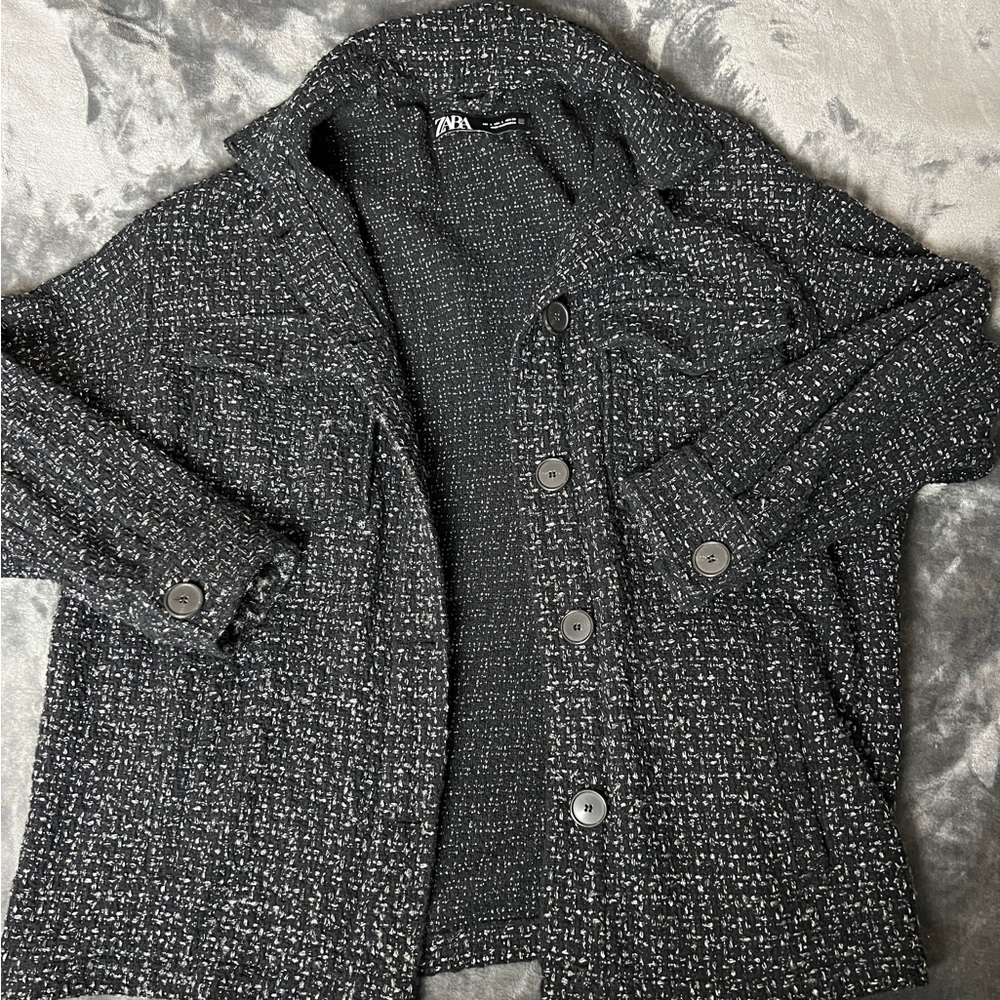 Zara tweed shacket size small